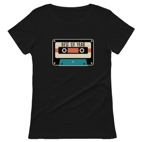 Custom T Shirt Birthday Gift for Women Best of Mixtape Retro Women T-Shirt Small Black