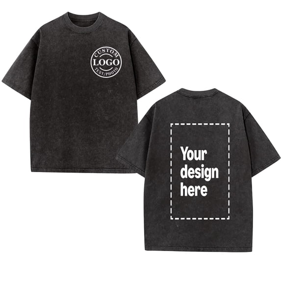 Custom T-Shirt Personalized Photo Text Casual Tee