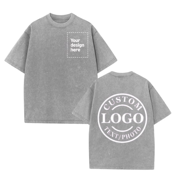 Custom T-Shirt Personalized Photo Text Casual Tee