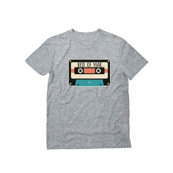 Custom T Shirt for Men Birthday Gifts for Men Best of Mixtape Retro T-Shirt Large Gray