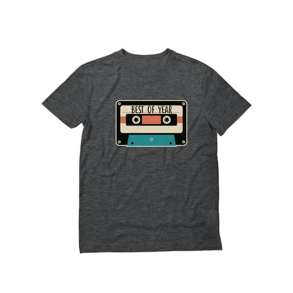 Custom T Shirt for Men Birthday Gifts for Men Best of Mixtape Retro T-Shirt XX-Large Heather Dark Gray