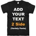 thumbnail image 1 of Custom T Shirts Front & Back Add Your Text Ultra Soft for Men & Women Cotton T Shirt, 1 of 3