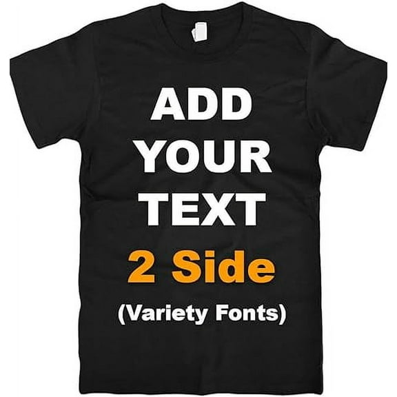 Custom T Shirts Front & Back Add Your Text Ultra Soft for Men & Women Cotton T Shirt