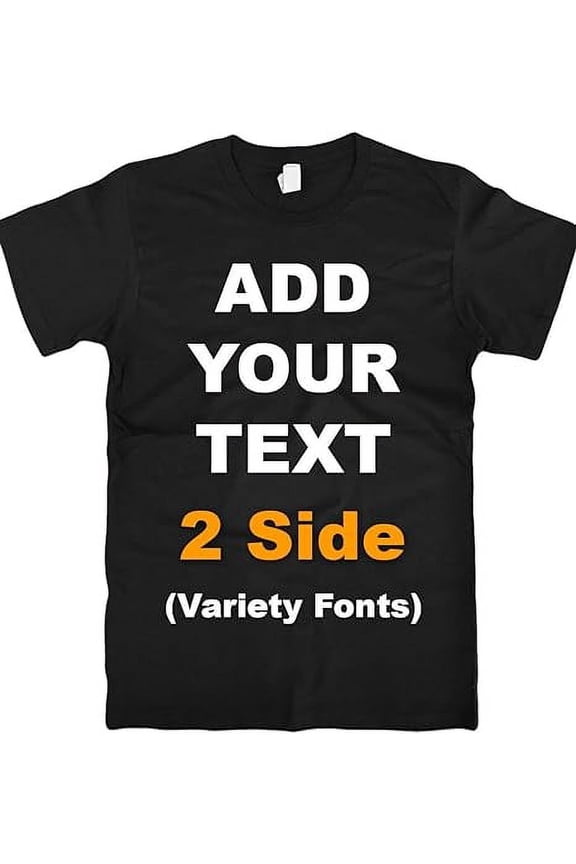 Custom T Shirts Front & Back Add Your Text Ultra Soft for Men & Women Cotton T Shirt