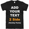 thumbnail image 1 of Custom T Shirts Front & Back Add Your Text Ultra Soft for Men & Women Cotton T Shirt, 1 of 6