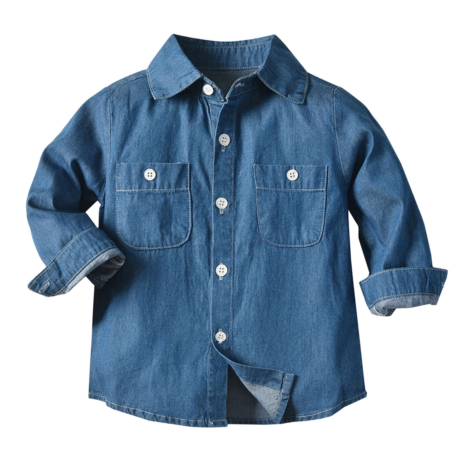 Custom T Shirts,Toddler Baby Boys Cute Long Sleeve Button Down Jean ...