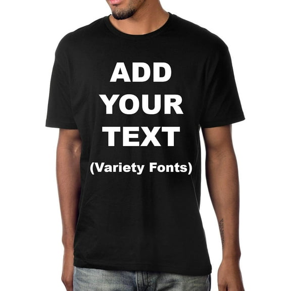Custom T Shirts Ultra Soft Add Your Own Text Message Adult/Youth Unisex Cotton T Shirt Uniform
