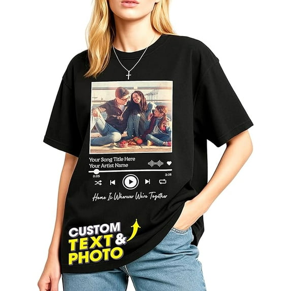 Custom T Shirts Vintage Design Your Own Photo Tee Gifts for Boy Or Girl Birthday Shirts for Men Women