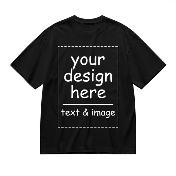 Custom T Shirts for Men Customized Black T-Shirt Design Your Own Size 5XL