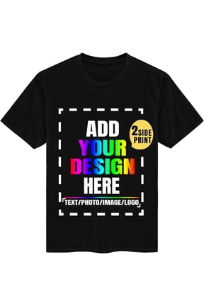 Custom T Shirts for Men Personalized Gifts Design Your Own Photo Text Short Sleeve Shirt Customize Cotton Shirts