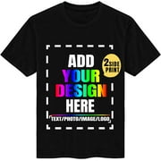 Custom T Shirts for Men Personalized Gifts Design Your Own Photo Text Short Sleeve Shirt Customize Cotton Shirts