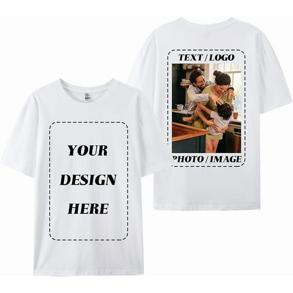 Custom T-Shirts for Men Women, Custom Tees Shirt Design Your Own, Personalized Photo/Text T-Shirt