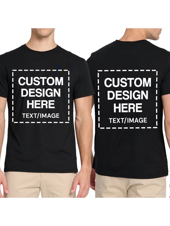 Custom T-Shirts for Men Women, Custom Tees Shirt Design Your Own, Personalized Photo/Text T-Shirt