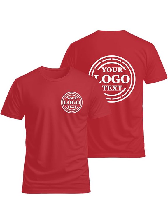 Custom T Shirts for Men Women Personalized Tshirts Design with Your Text Logo Photo Cotton T-Shirts Front/Back