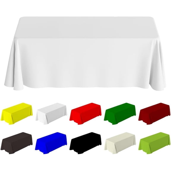 Custom Table Cloth with Business Logo Personalized with Photo Text Tablecloth Customized for Birthday Wedding Anniversary, 1 PC, Blank WhiteCustomized Image Text-72*54"