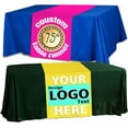 thumbnail image 1 of Custom Table Runner with Business Logo or Text, Personalized Table Cover Signs for Vendor Party Birthday Wedding Display Supplies, Tablecloth Runners Customize 19"x72", 1 of 7