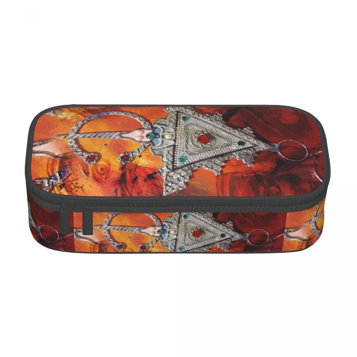 Custom Tafzimth Kabyle Fibula Pencil Case for Big Capacity Geometric ...