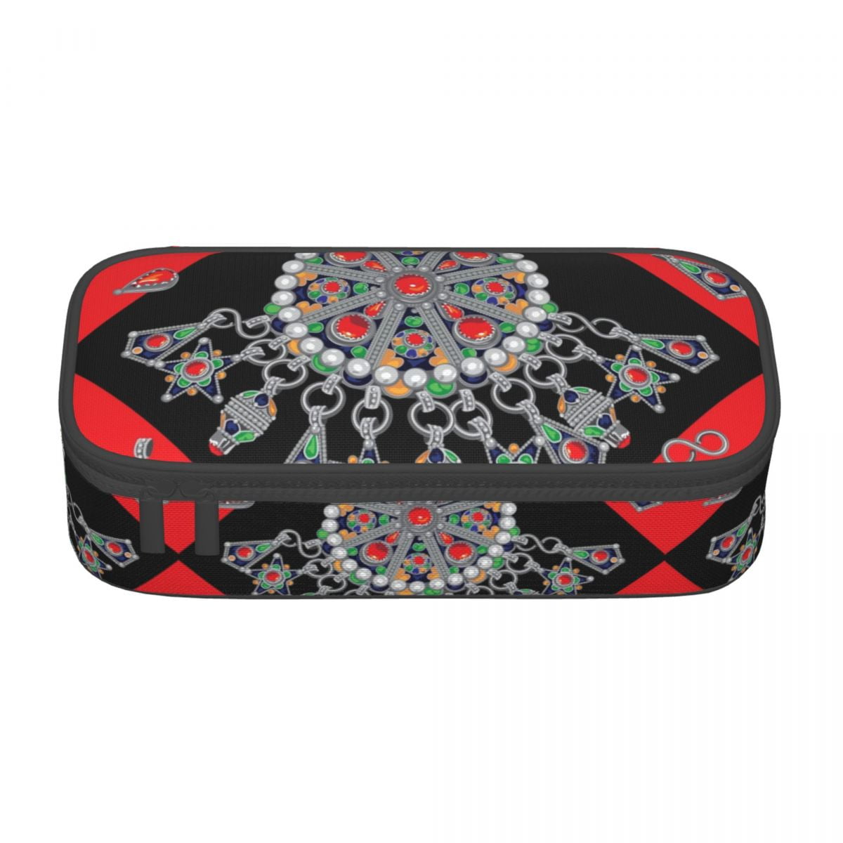 Custom Tafzimth Kabyle Fibula Pencil Case for Big Capacity Geometric ...