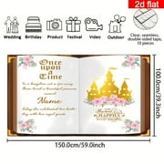 Custom Tale Princess Party Decorations Banner Princess Sign Backdrop Photo Booth Props Background Party Favors