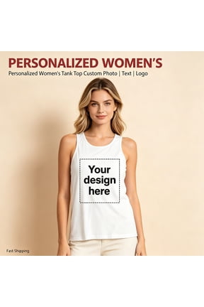 Custom Tank Top Personalized Photo Text Sleeveless Shirt