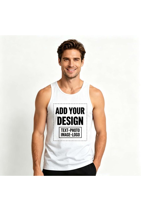 Custom Tank Top Personalized Photo Text Sleeveless Shirt