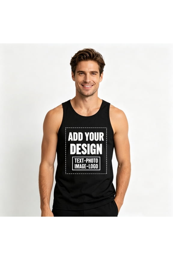 Custom Tank Top Personalized Photo Text Sleeveless Shirt