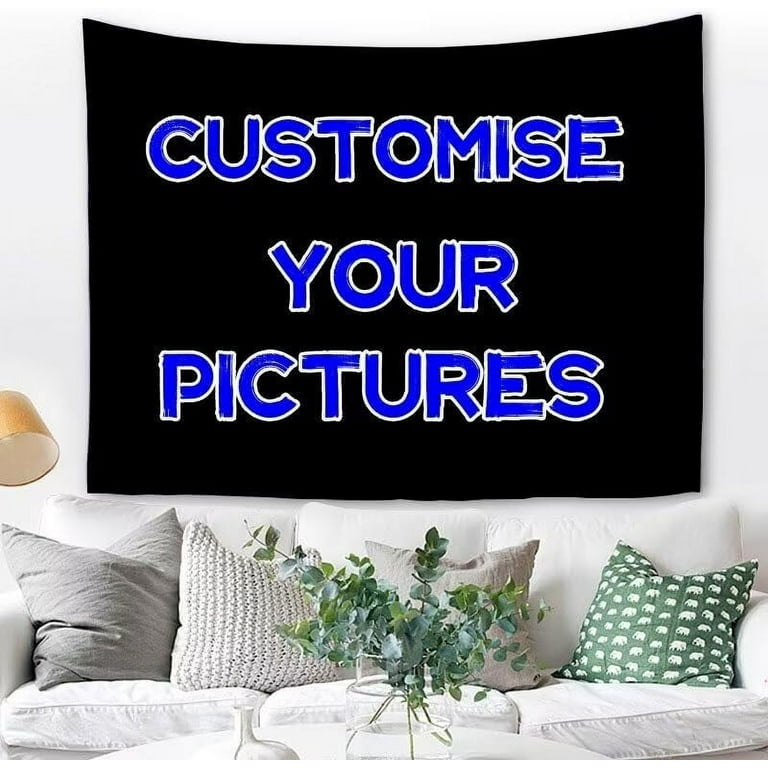 Custom Tapestry Upload Images Personalized Custom Tapestry Customized Backdrop Banner Print Any Of Your Design Photo Text Logo Customized Wall Bedroom Aesthetic 51 X 61 Inch Vertical Walmart