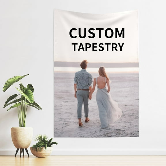 Custom Tapestry with Your Photo, Personalized Gifts for Birthday, Wedding, Christmas, Mother's Day, Father's Day, 40inX60in, Vertical