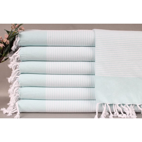 Custom Tea Towel, Monogrammed Hand Towel, Mint 1 Towel, Striped Towel, 18x40 Inches Bridesmaid Gift, Small Bath Towel, Camping Towel,