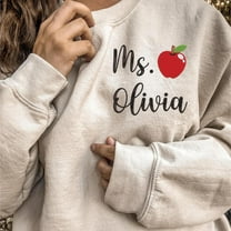 Custom Teacher Embroidered Sweatshirt, Personalized Teacher Christmas, Graduation Gifts for New Teacher, Unisex Sweatshirt LINHKHA