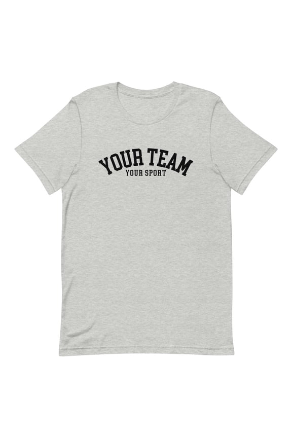 Custom Team Sport Shirt, Personalized Athletic Tee (Athletic Heather, XS)