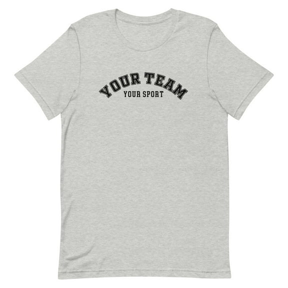 Custom Team Sport Shirt, Your Team Name, Personalized Game (Athletic Heather, XS)