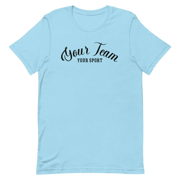 Custom Team T-Shirt, Personalized Sport Shirt,Your Team Name (Ocean Blue, L)
