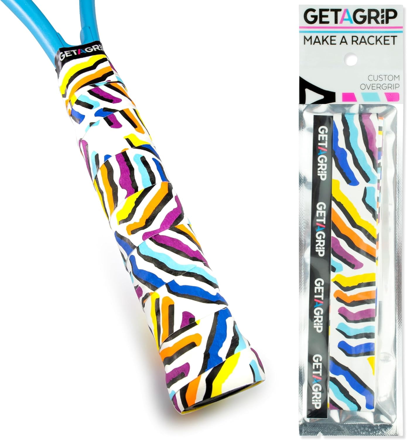 - Custom Tennis Racket Grip Tape - Anti-Slip/Quick-Drying Tennis Overgrips - Precut Badminton Racket Grip with Finishing Tape