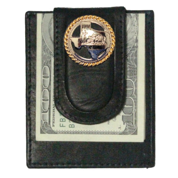 Custom Texas Praying Cowboy Church Paul and Taylor Money Clip Wallet Black