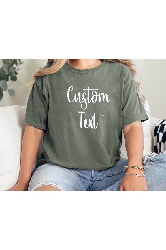 Custom Text Shirt Custom Tshirt Custom Your Text Tee Personalized Shirt Customized Shirt M