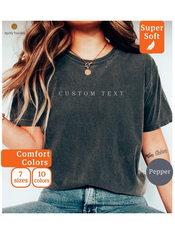 Custom Text Shirt Personalized Logo Tee