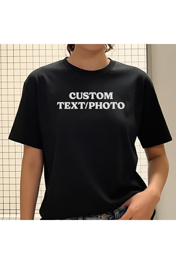 Custom Text Shirt Personalized TShirt Womens TShirt Personalized Text Boyfriend Tee Custom