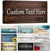 Custom Text Sign Wall Art Personalized Family Quote Wall Decor Family Sign Canvas Prints Customized Wood Text Quote Pictures Rustic Farmhouse Decor Framed