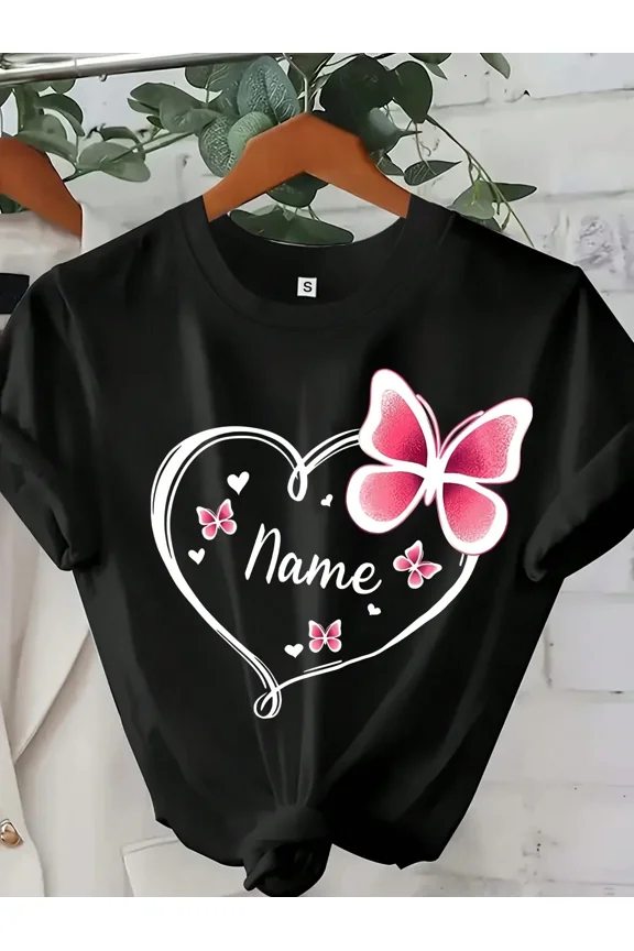 Custom Text T-Shirt, Personalized Text T-Shirt, Business Logo T-Shirt, S Team Logo Clothing, Custom Your Text T-Shirt