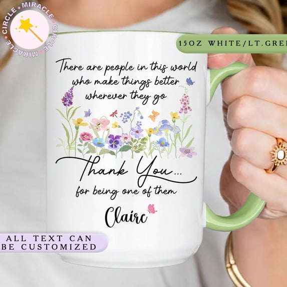 Custom Thank You Gift Personalized Thank You Coffee Mug Gift for Coworker Gift for Teacher