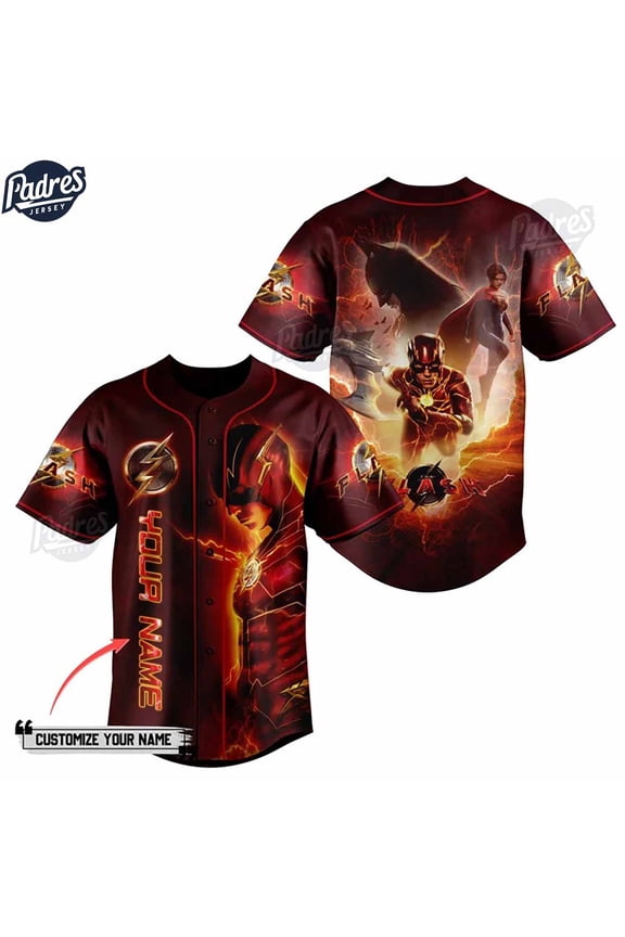 Custom The Flash Baseball Jersey