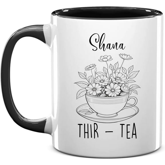 Custom Thir-Tea 30th Birthday Mug 11oz, 1994 Birthday Gift For 30 Years Old Woman, Personalized 30th Birthday Gift For Women, Birthday Gift For 30 Yr Old Women, Turning 30 Gift For Women