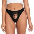 thumbnail image 1 of Custom Thong With Face For Women Customized Underwear Panties With Image Text Personalized Face Thongs Funny Gifts For Her, 1 of 9