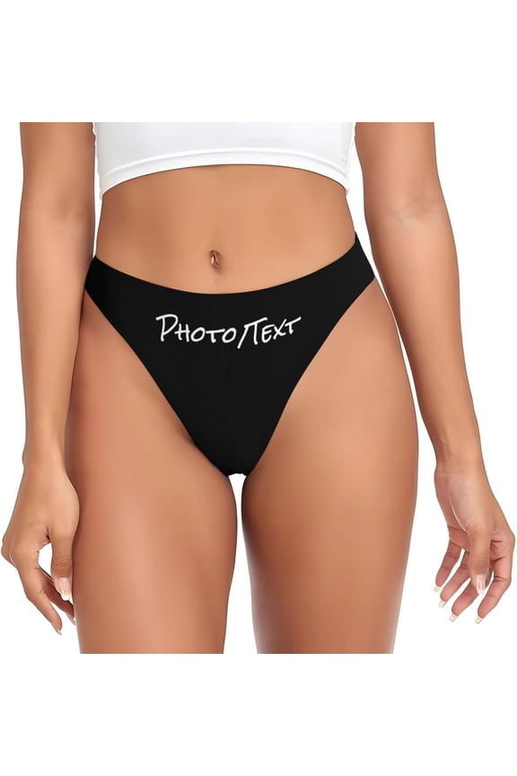Custom Thong With Face For Women Customized Underwear Panties With Image Text Personalized Face Thongs Funny Gifts For Her
