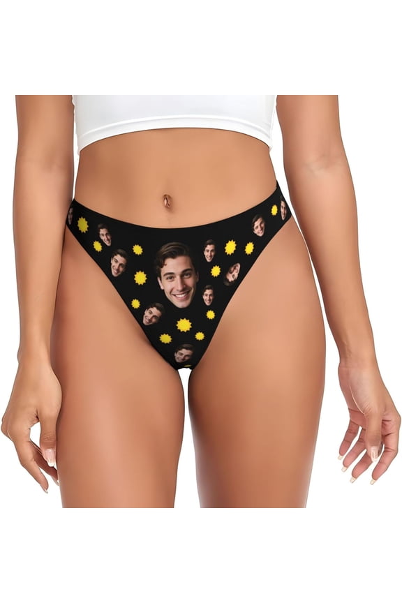 Custom Thong For Women, Personalized Thongs With Face, Customized Underwear Panties With Photo Funny Gift For Her Wife