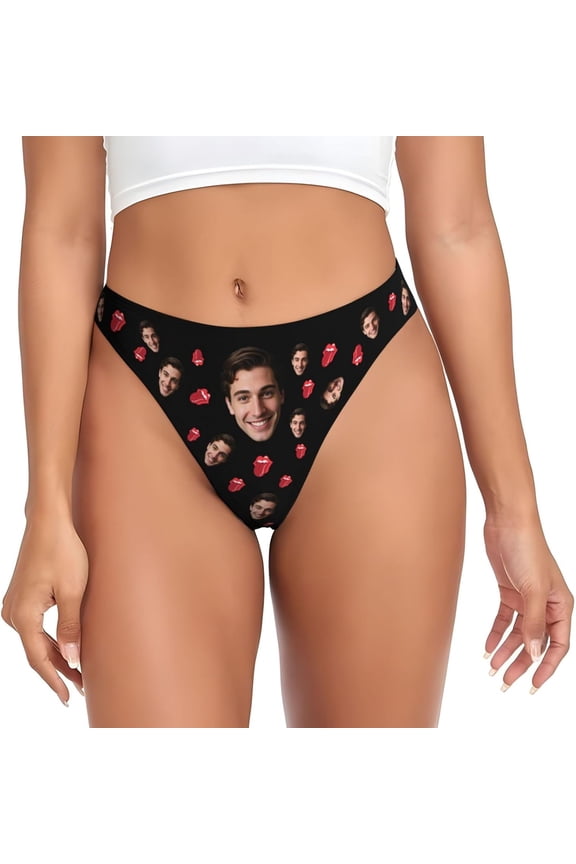 Custom Thong For Women, Personalized Thongs With Face, Customized Underwear Panties With Photo Funny Gift For Her Wife