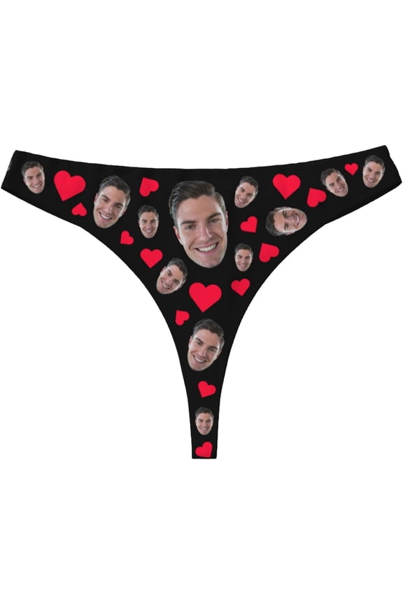 Custom Thong for Women Personalized Thongs with Face Photo Customized underwear Panties Funny Gifts for Her