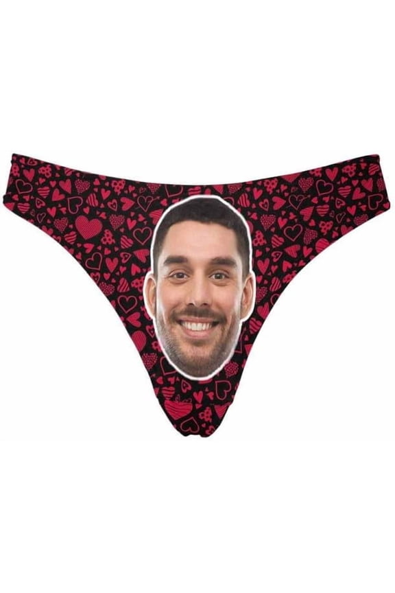 Custom Thong for Women Personalized Thongs with Face Photo Customized underwear Panties Funny Gifts for Her