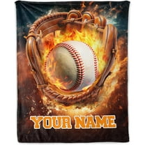 Custom Throw Blanket Gift for Boys - 30" x 40" Inches Soft Cozy Baseball Blanket for Lap, Couch, Office - Cool Sport Throw Blanket for Girls Kids